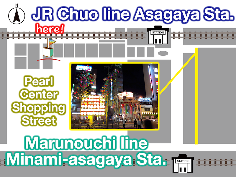 Asagaya map
